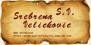 Srebrena Veličković vizit kartica